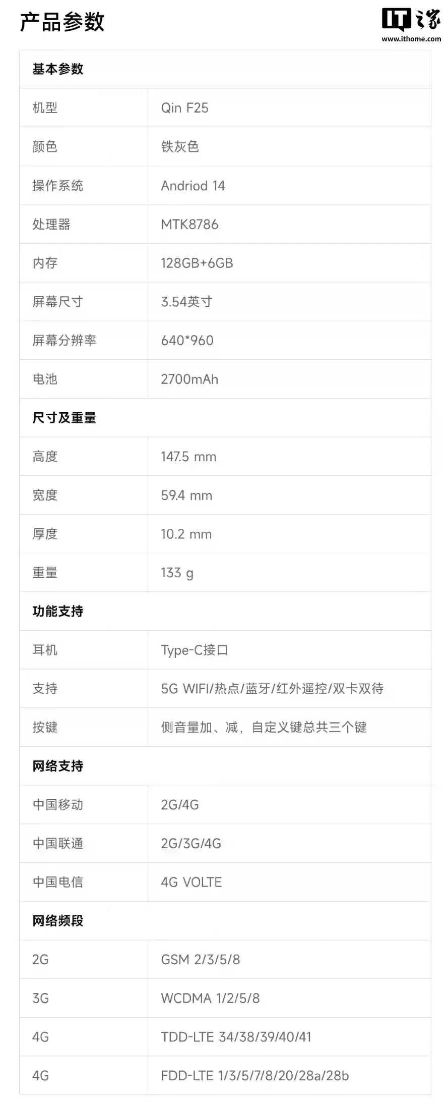 多亲 F25 手机发布：触屏 + 按键双模式、支持 DeepSeek，首发价 899 元