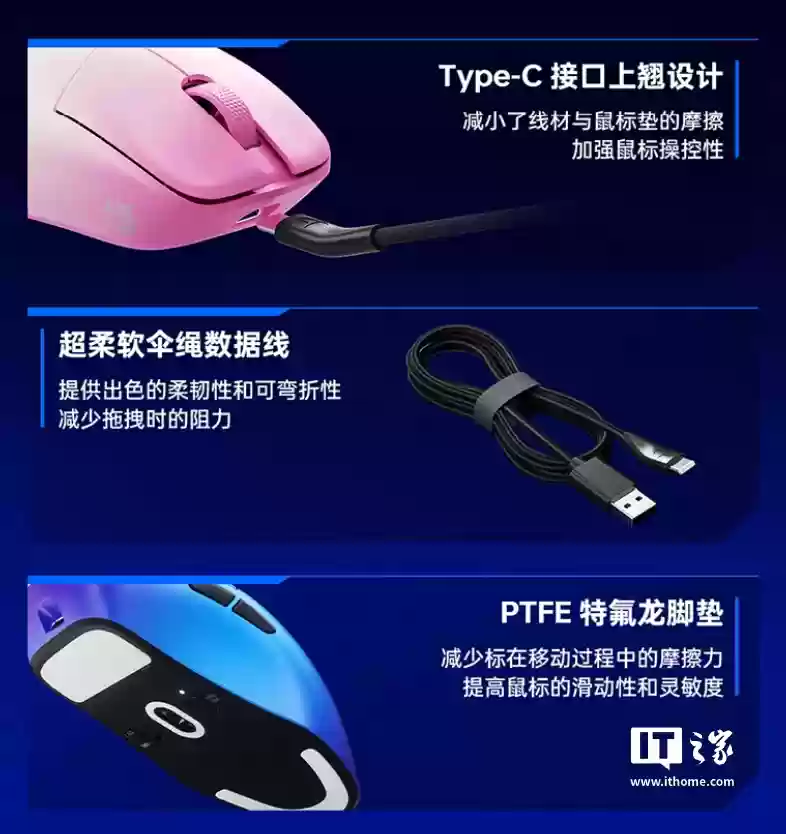 雷神 MLX 凌超轻量化游戏鼠标上架：39g 重量、原相 PAW3950 Pro 芯片，首发价 299 元