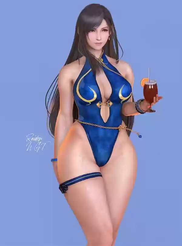 《最终幻想7》蒂法3D美图:穿上新服装 身材更出色