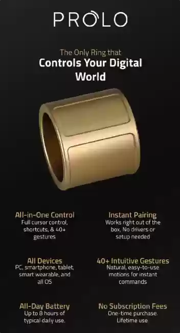 把手指针变成鼠标！超40种空中手势 这款智能戒指做到了