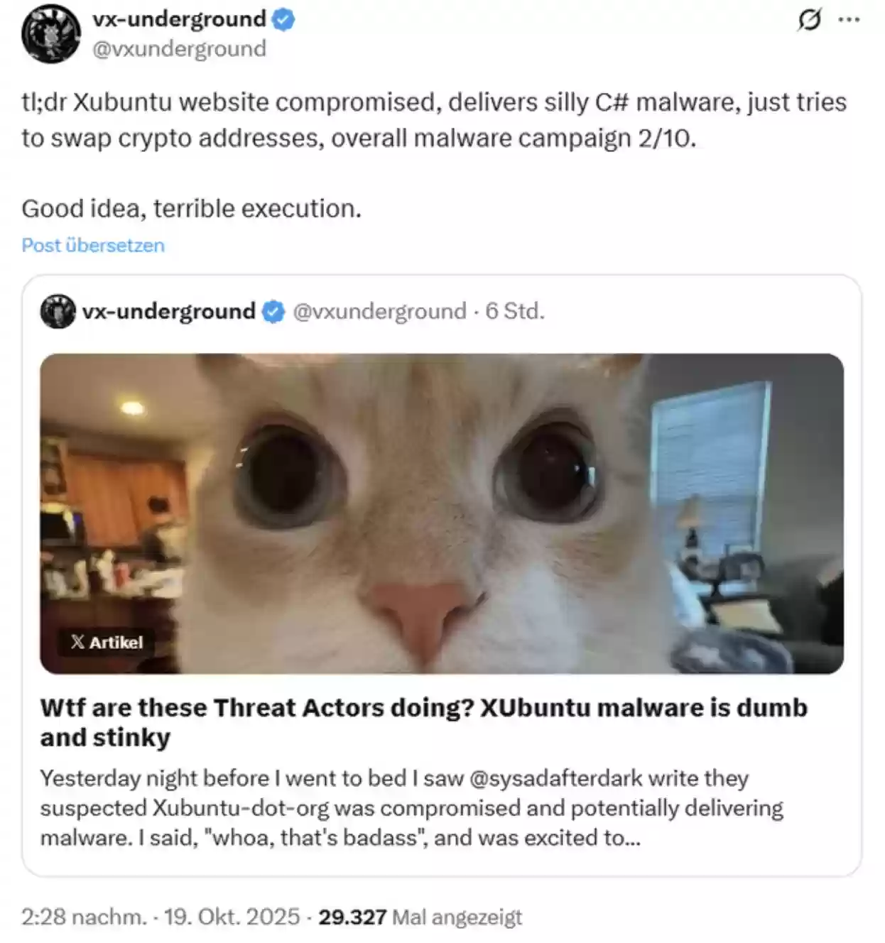 Xubuntu官网遭黑客入侵,Linux镜像下载页面被替换为恶意软件