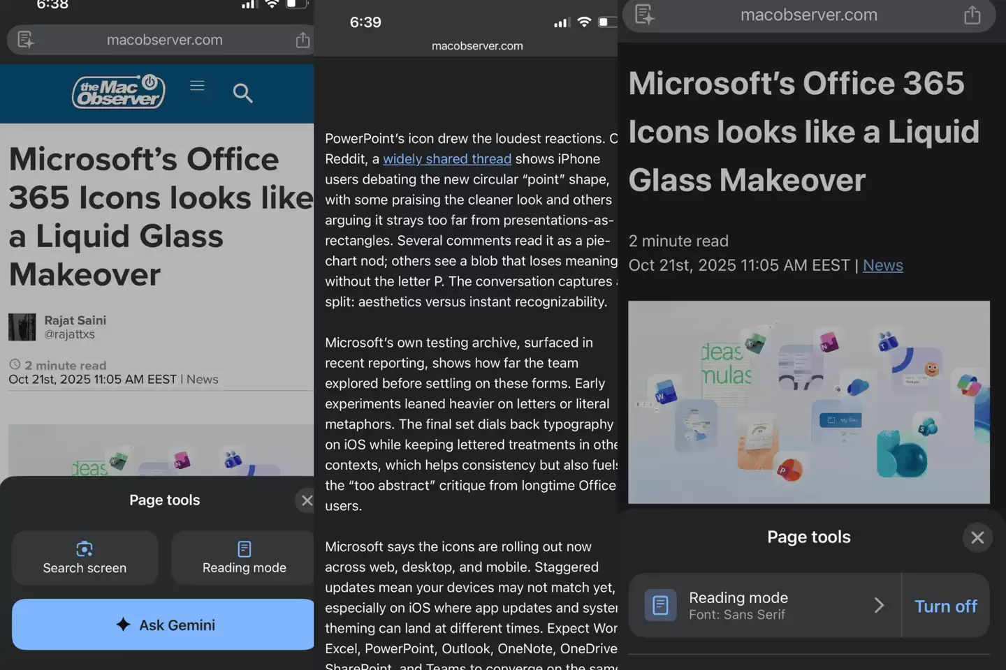 谷歌Chrome测试新版iOS阅读模式