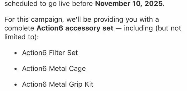 大疆 Osmo Action 6 运动相机抢先看：1/1.1 英寸传感器、F2.0–F4.0 可变光圈，续航 4 小时
