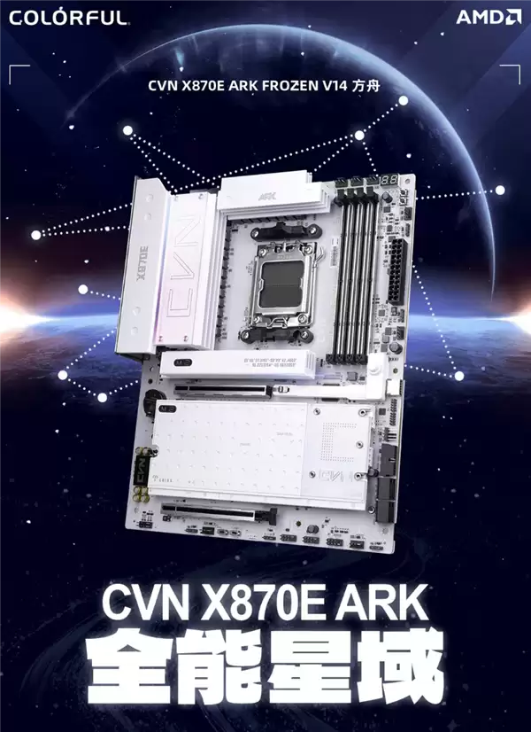 纯白只要2399元!七彩虹首款AMD X870E高端主板开卖