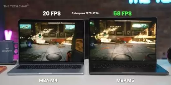 M5芯片加持！MacBook Pro游戏性能飙升290%