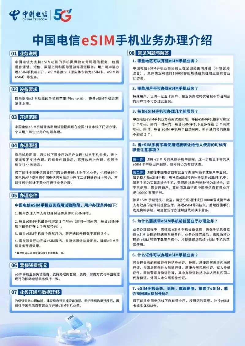 安徽电信全面开启eSIM业务！16地市同步迈入“无卡通信新时代”