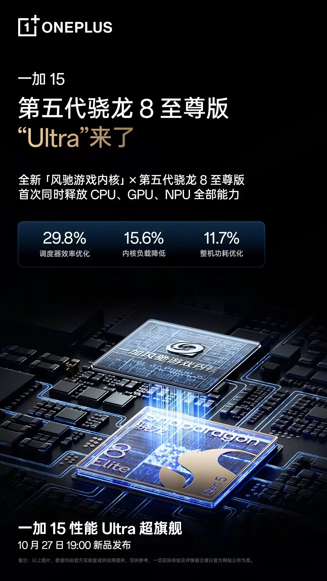 一加15搭载风驰游戏内核:将骁龙8E5优化成“Ultra”版本,开启165帧游戏时代