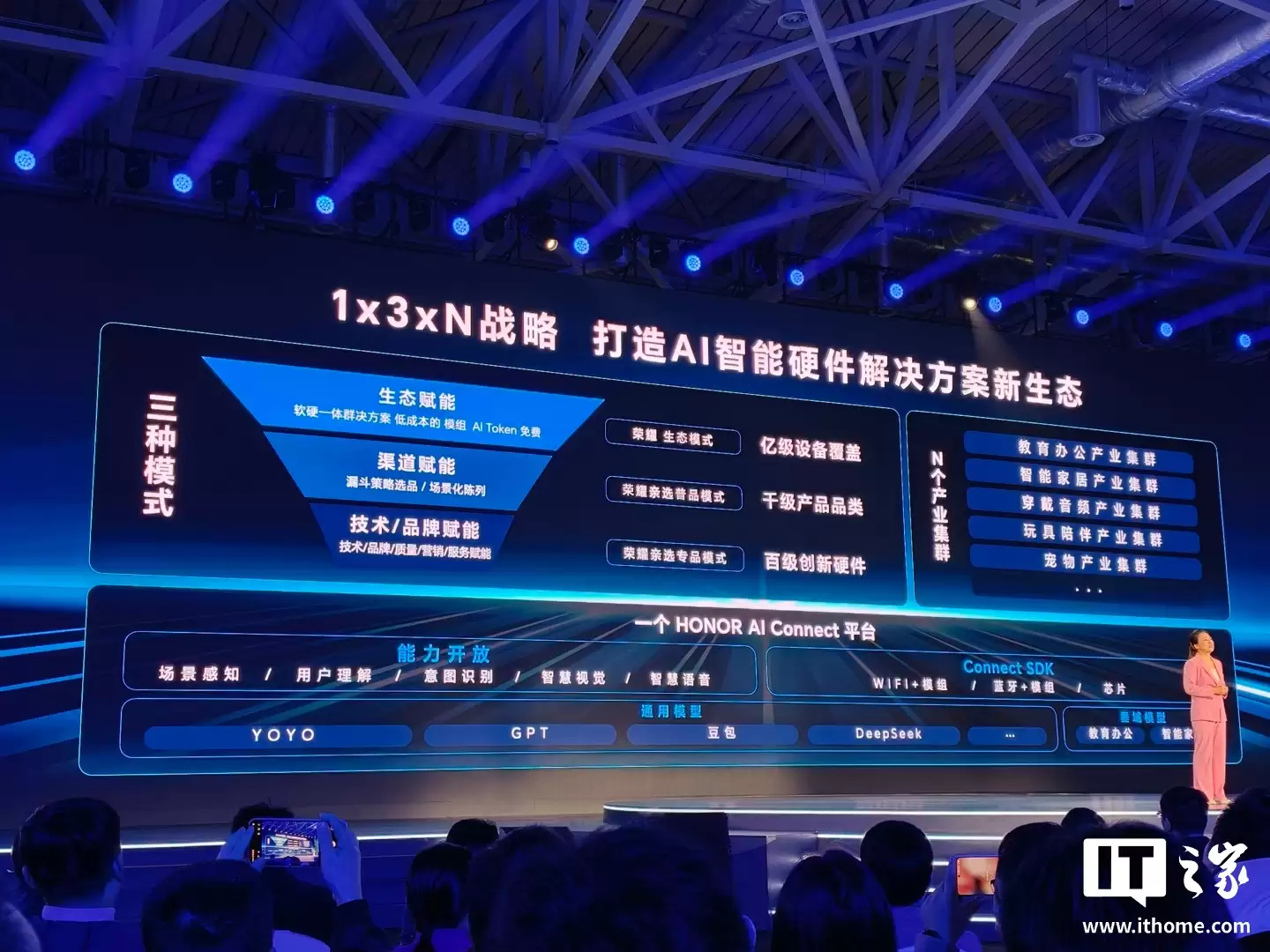 荣耀转型 AI 终端生态公司：方飞公布 1 x 3 x N 战略，AI 研发累计投入超 100 亿元