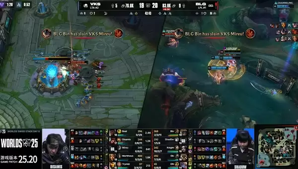 《英雄联盟》S15总决赛瑞士轮 BLG 2:0战胜VKS Bin偷家取胜
