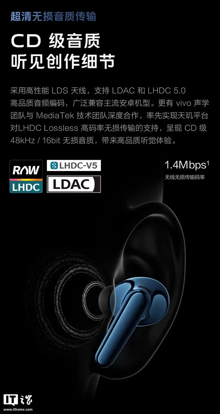 vivo TWS 5 耳机 Hi-Fi 版首销：60dB 主动降噪、至高 48 小时续航，499 元