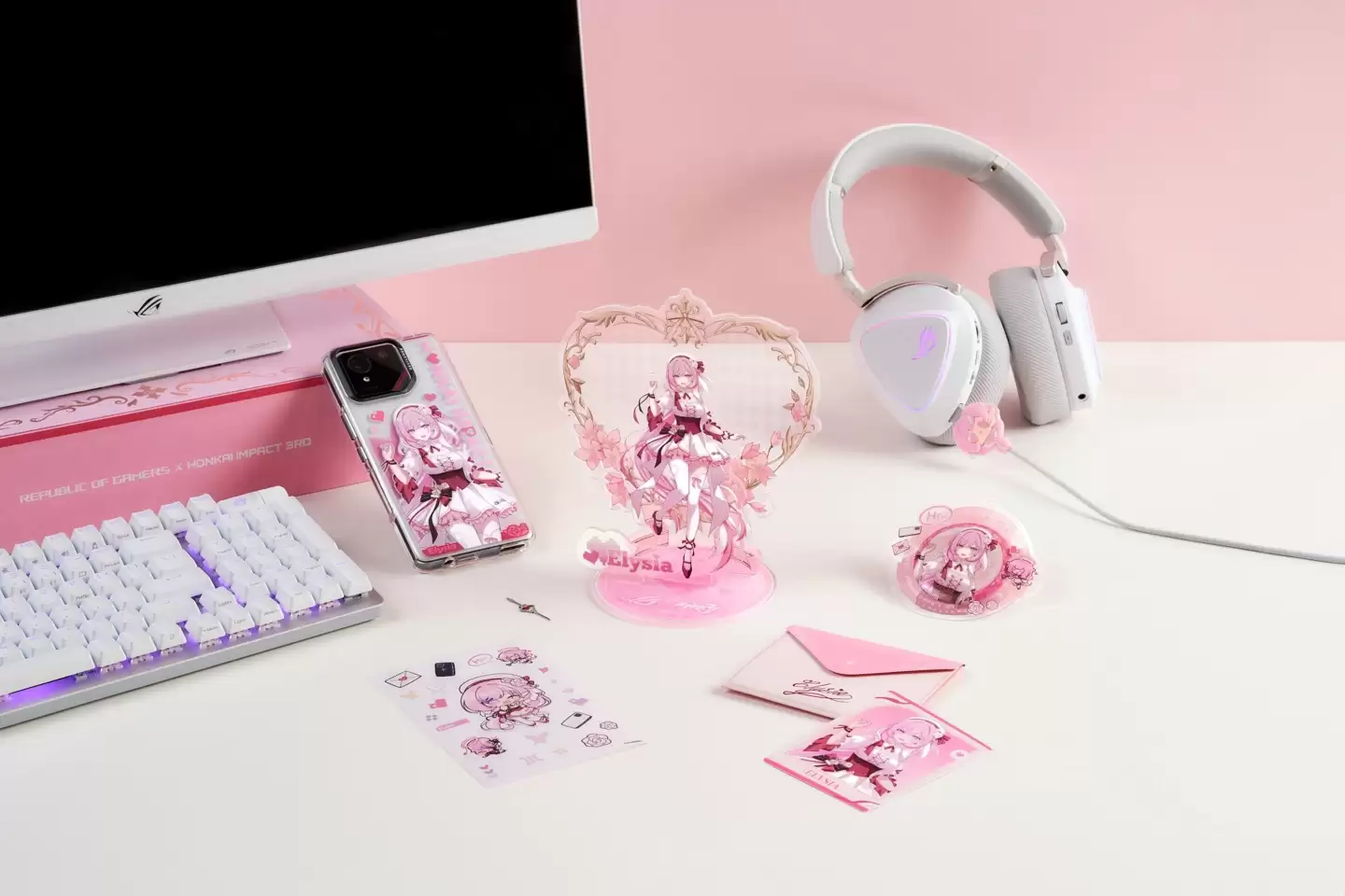 华硕推出《崩坏 3》联名限定礼盒,内含爱莉希雅主题 ROG Phone 手机配件