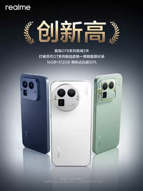 真我GT8首销破纪录:影像革新与性能升级引领市场