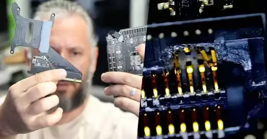 RTX 5090 FE公版显卡因水冷改装失败变砖