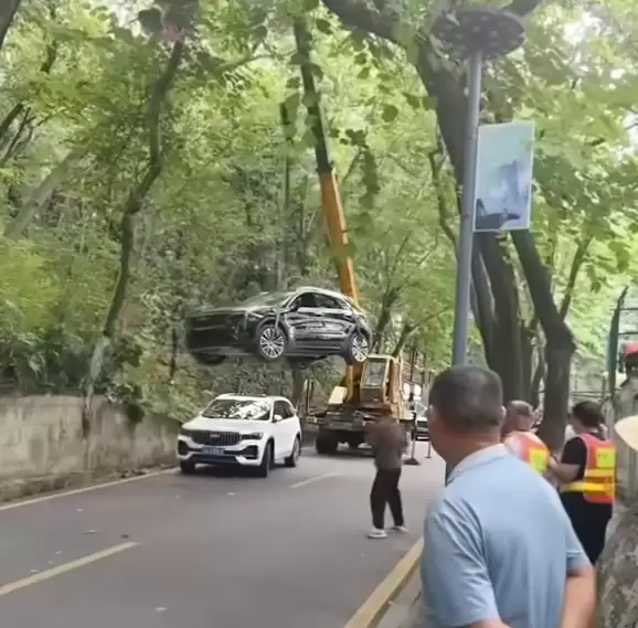 女子油门当刹车猛踩 没上牌的凯迪拉克XT4骑到星途L头上