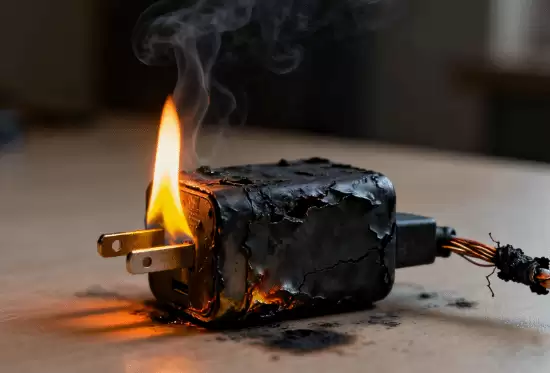 成都一市民未拔充电器引发火灾 损失超十万元