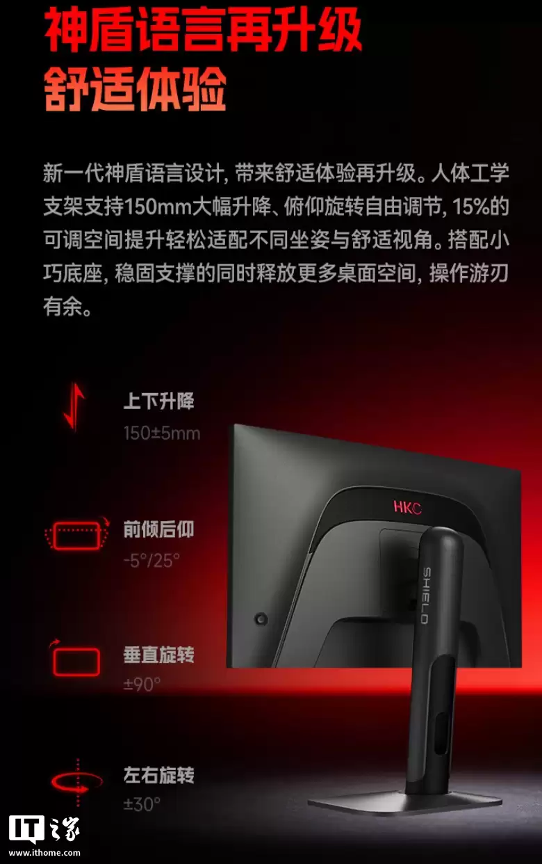 HKC 推出“UG25HF”24.1 英寸显示器:1080P 500Hz Fast TN 面板,3499 元