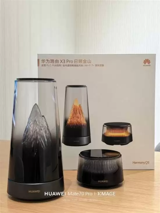 华为路由X3 Pro日照金山款将发布：设计美学巅峰之作