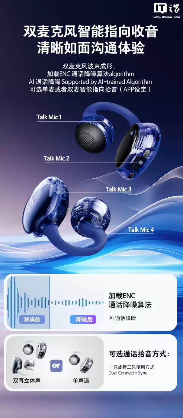 JBL SOUNDGEAR CLIPS 琉璃扣开放式耳机首发:半透明外观、24小时续航,首发价1151.1元