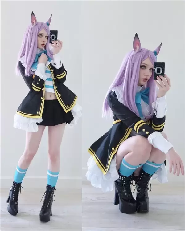 美国小姐姐cos《电锯人》蕾赛 过膝袜勒腿效果太顶了