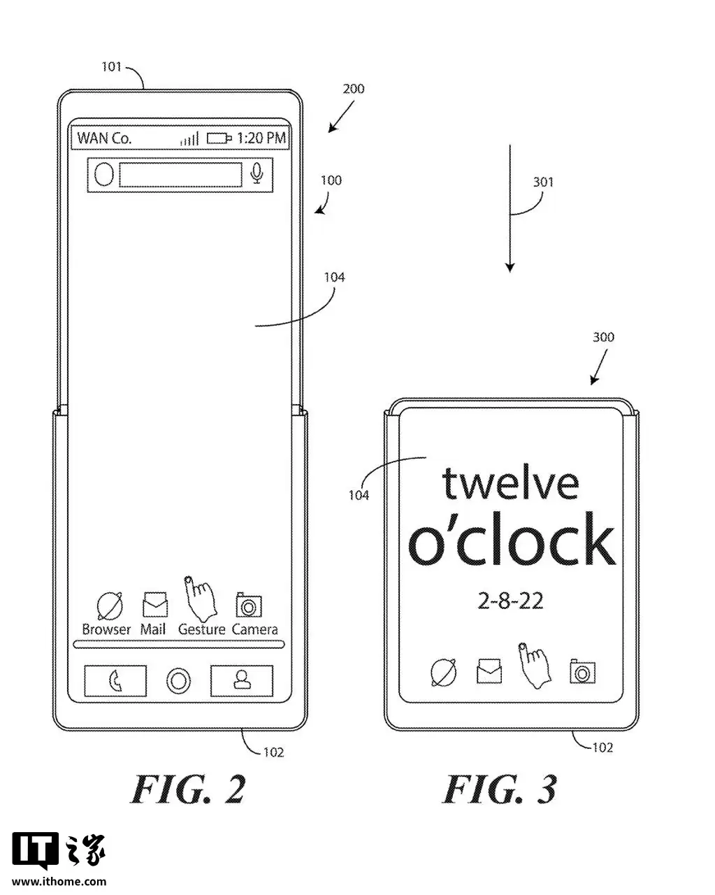联想旗下摩托罗拉“卷轴拉伸屏”智能手表专利曝光,一键延长屏幕变身手机