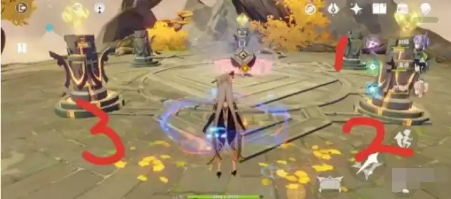 原神岩元素柱子顺序