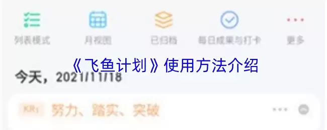 《飞鱼计划》使用方法介绍