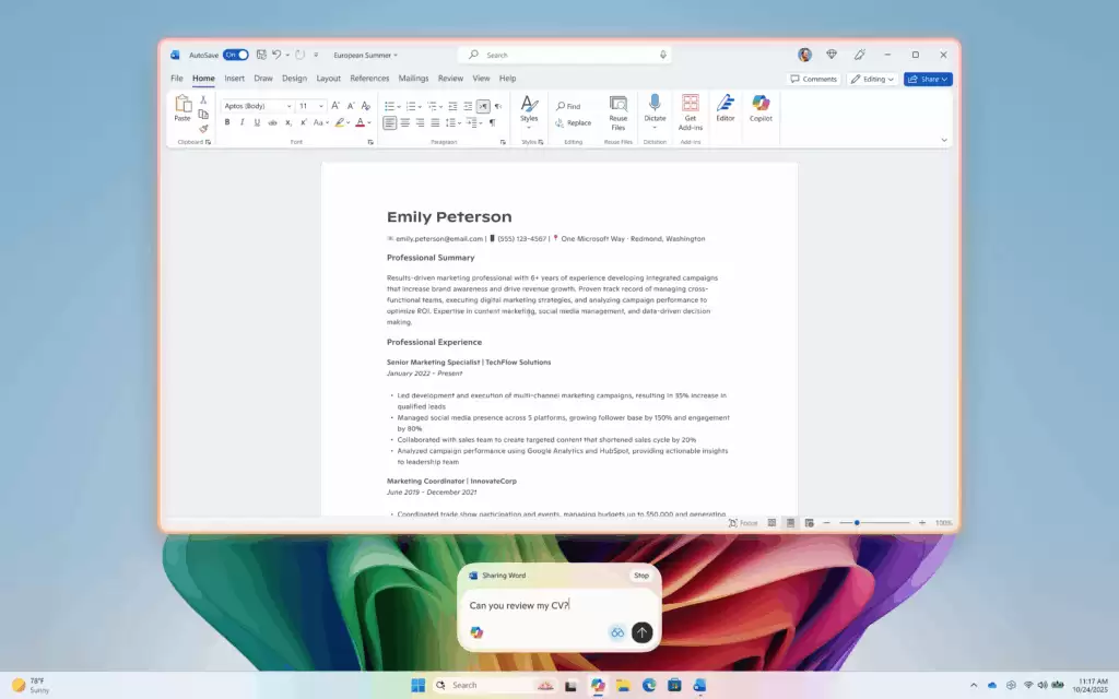 不再吵扰同事：微软 Win11 版 AI 视觉助手 Copilot Vision 首次支持文本输入