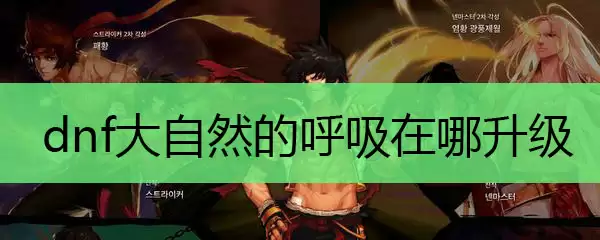 dnf大自然的呼吸在哪升级