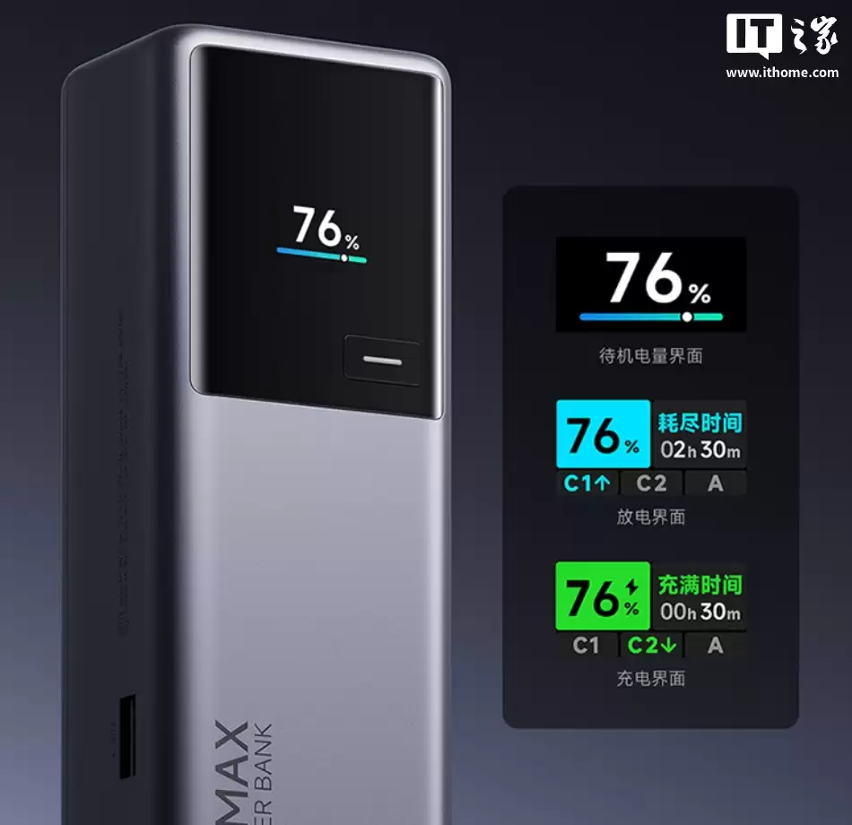 小米 20000mAh 充电宝“PB2165”上市：自带 6A 编织数据线、165W 双口组合输出，首发 269 元