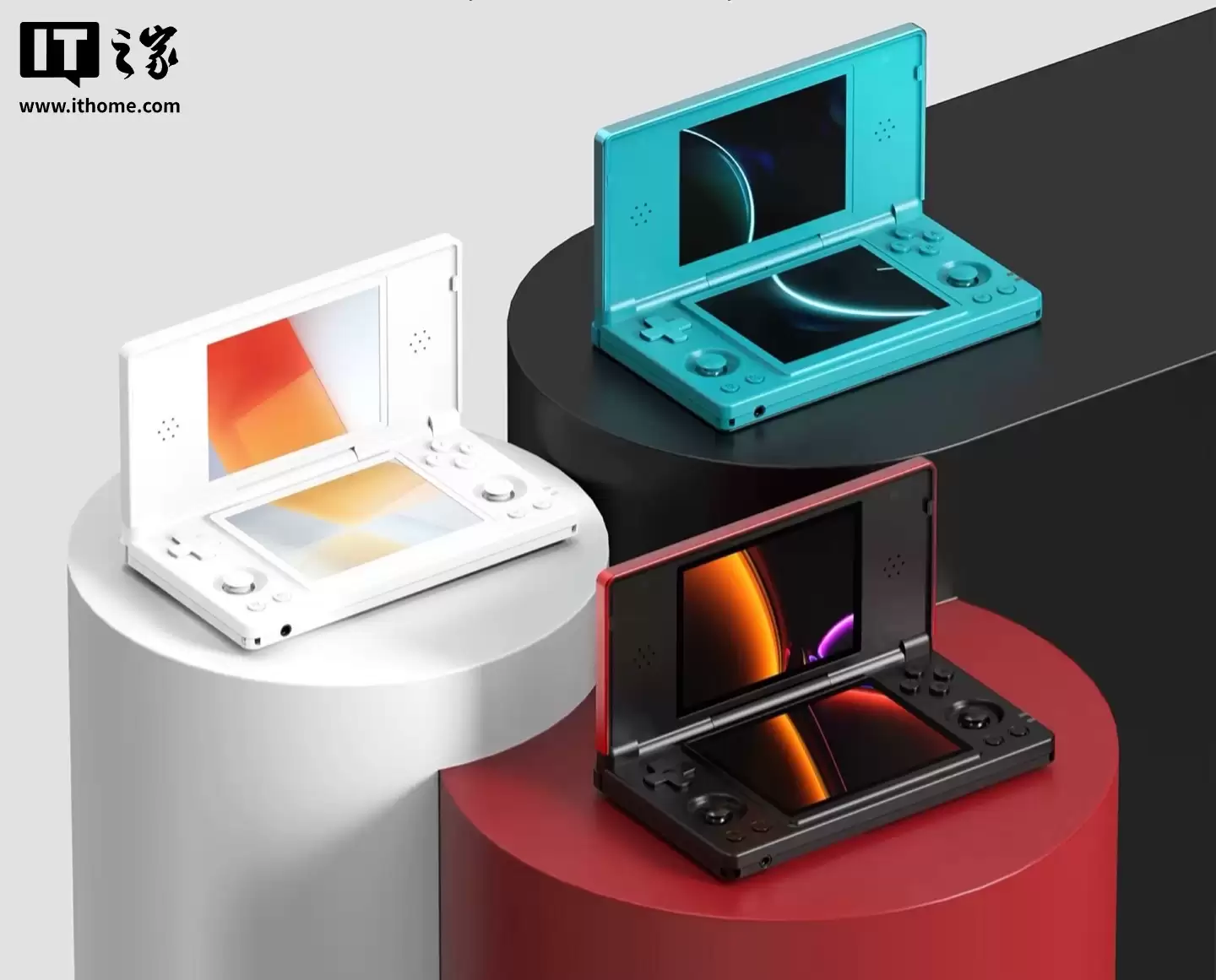 外观致敬任天堂 NDSL：ANBERNIC 安伯尼克 RG DS 双屏掌机曝光，搭载 RK3568 芯片