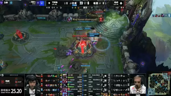 TES首局力克G2，Creme阿卡丽三杀带队晋级