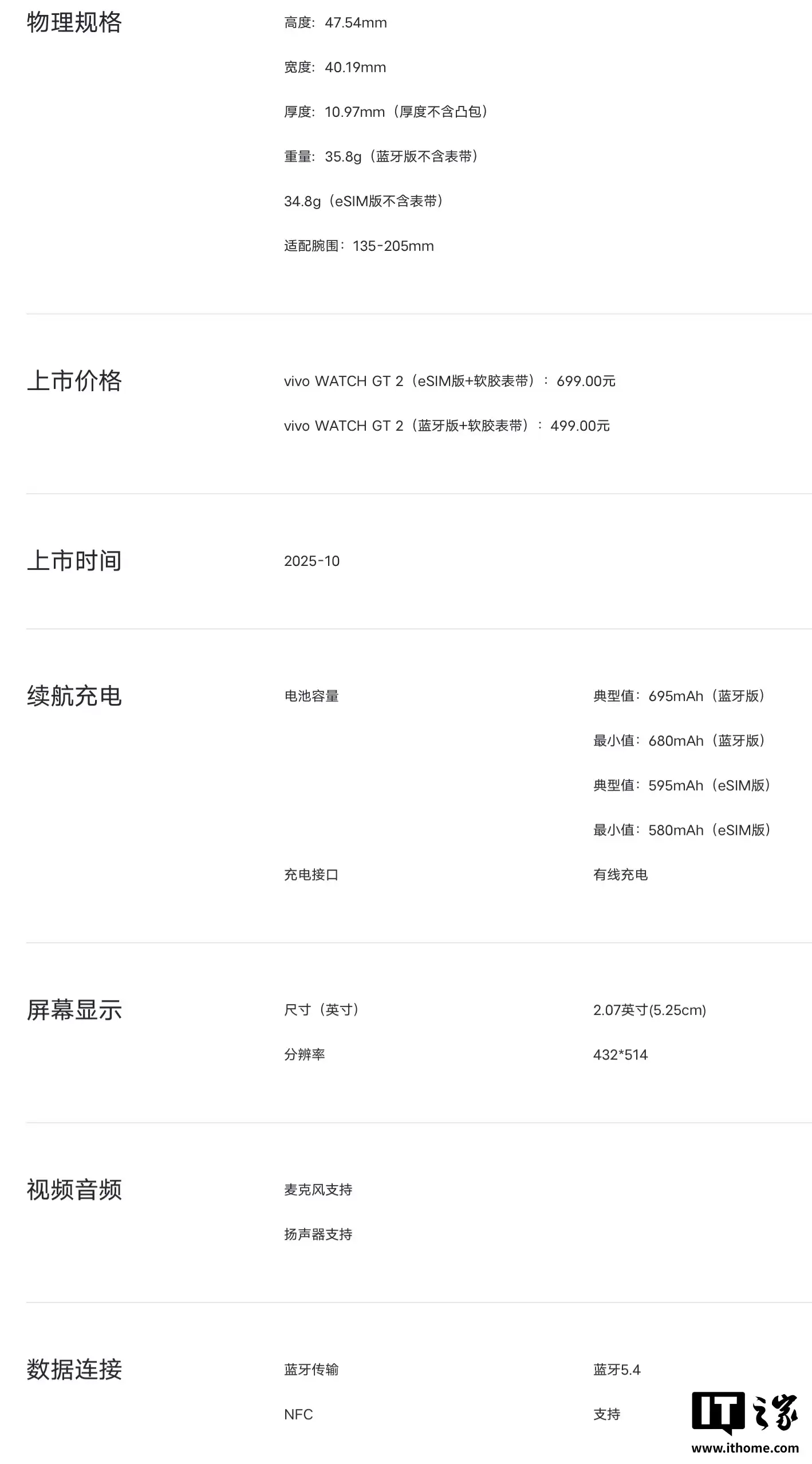 可独立通话联网：vivo WATCH GT 2 智能手表已支持开通中国移动 / 联通 eSIM 服务