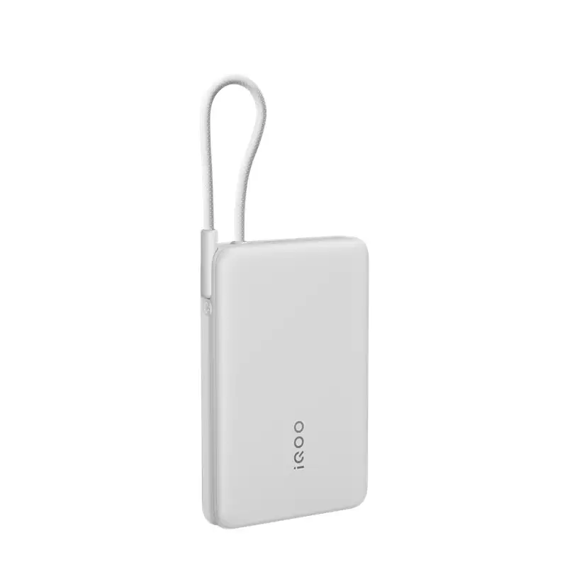 iQOO 自带线充电宝 33W / 22.5W 全新配色星际灰开售：10000mAh 容量，79 元起