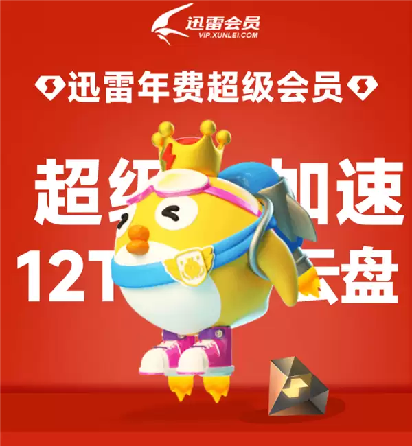 12TB网盘:迅雷超级会员约10元/月年内新低