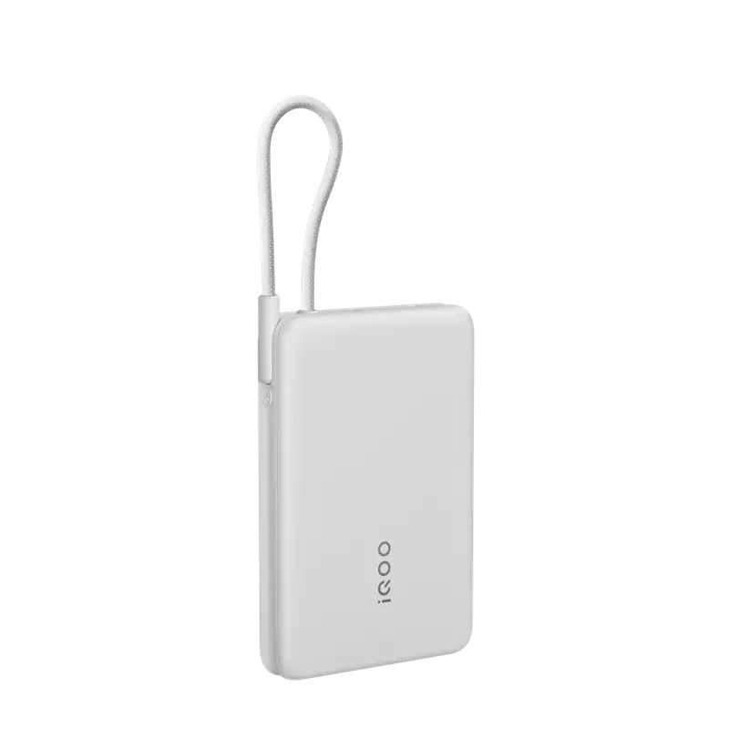 iQOO 自带线充电宝 33W / 22.5W 全新配色星际灰开售：10000mAh 容量，79 元起