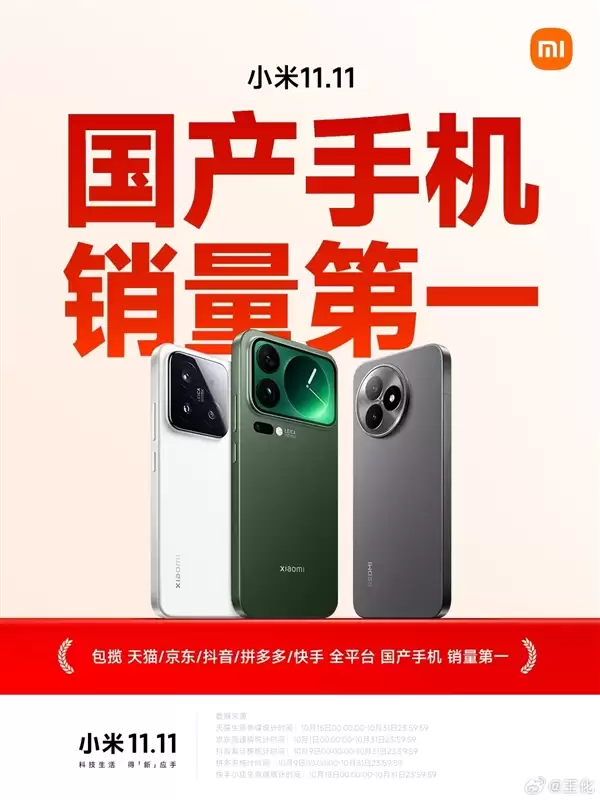 小米17 Pro Max包揽多平台国产手机6K+价位段冠军:销量、销售额都第一