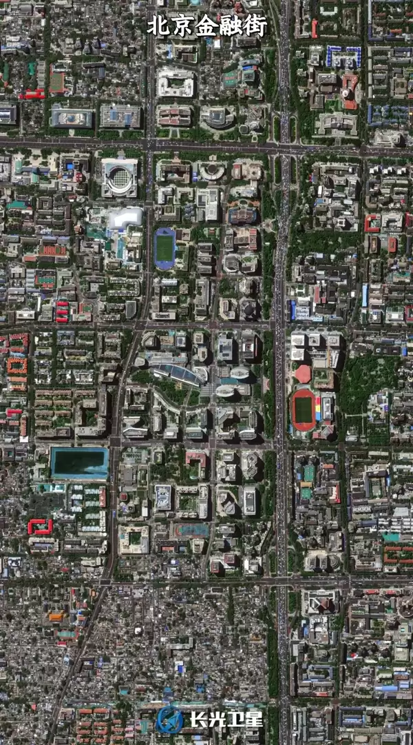 卫星俯瞰中国四大金融中心