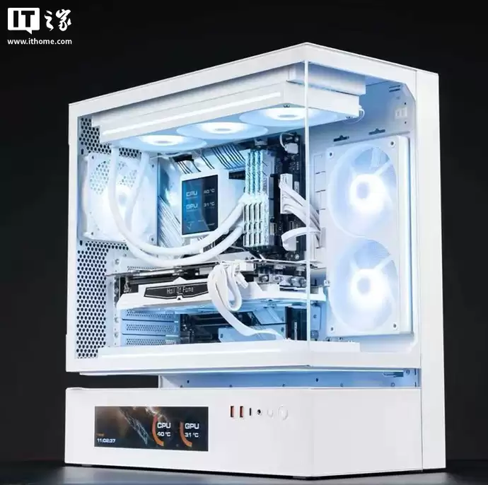 骨伽“凌空”机箱开售:中空悬浮气流架构、可选带屏版本,499元起