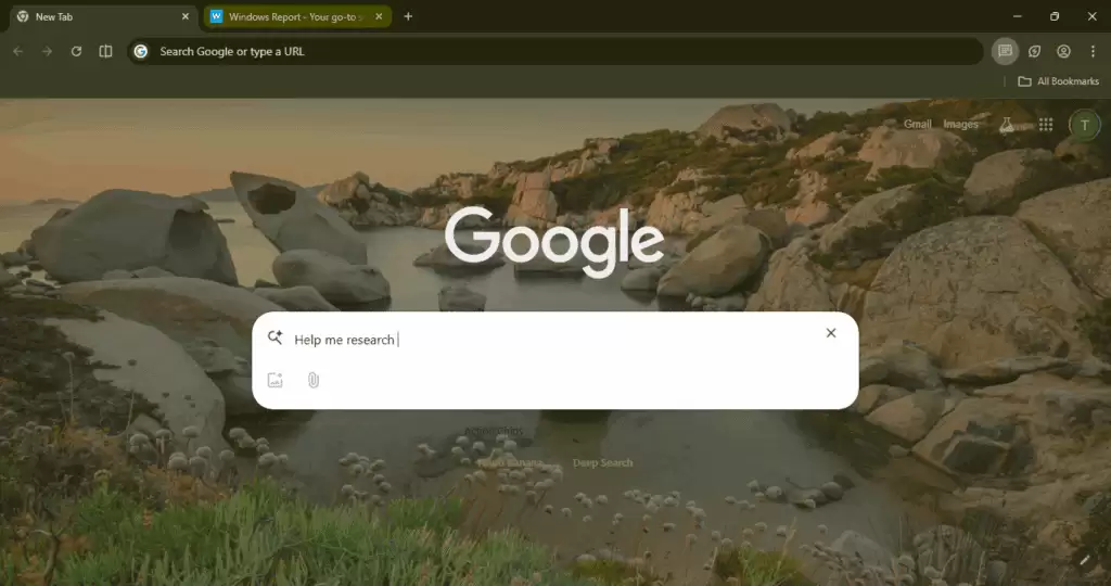 谷歌 Chrome 浏览器 Canary 测试版打造“AI 首页”,整合 Deep Search 和 Nano Banana