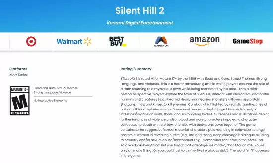 寂静岭2重制版通过XSX