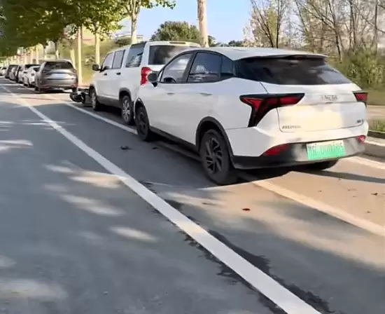 南阳哪咤V坡道溜车连撞两车 车主误以为被盗报警