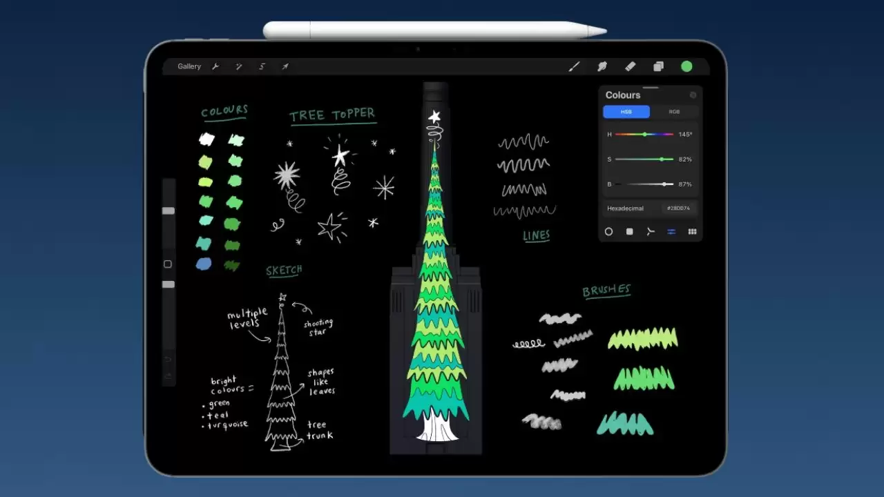 苹果邀英国用户共绘圣诞光影艺术