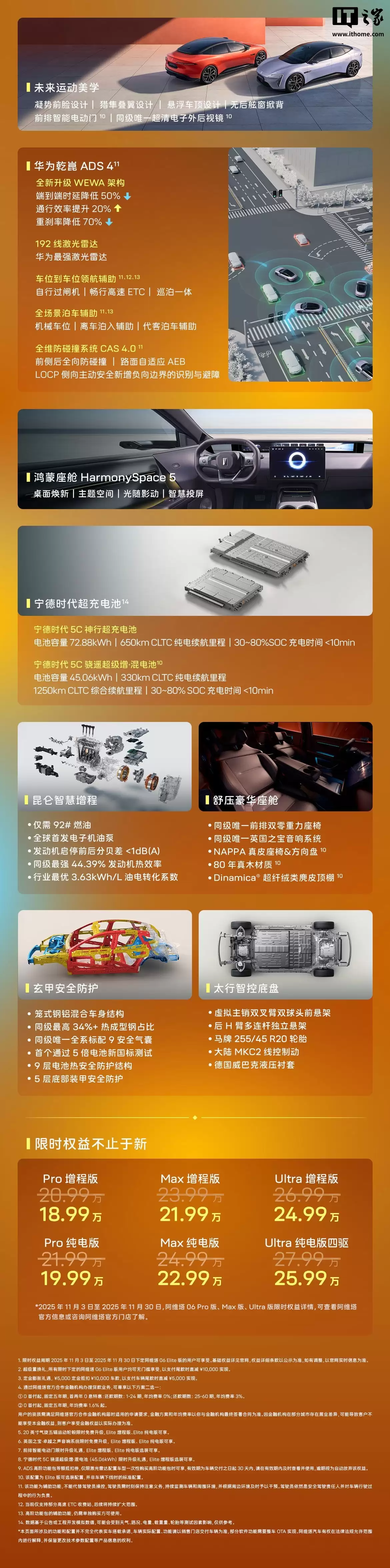 限时权益价 20.49 万起、标配激光雷达,阿维塔 06 Elite 中型轿车上市场