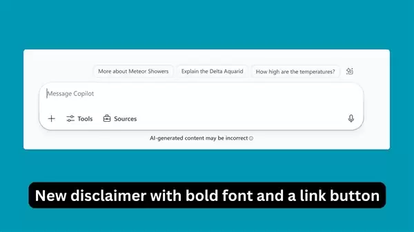 Copilot将默认不显示“AI可能会出错”警告!微软称其很烦人