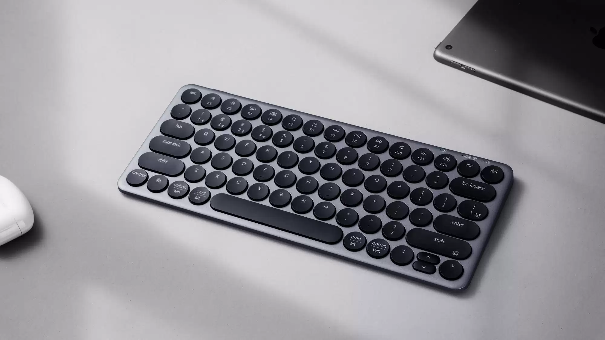 Keychron 推出圆形键帽超薄剪刀脚键盘“三剑客”，100% / 96% / 75% 配列