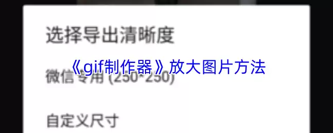 《gif制作器》放大图片方法