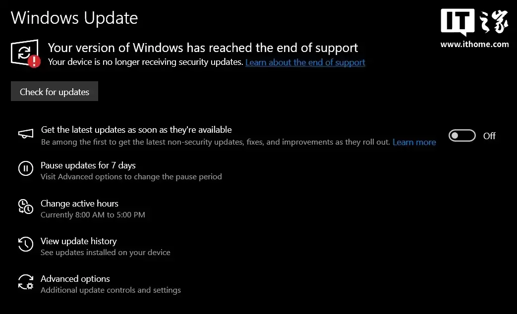 微软承认 Win10 系统 KB5066791 更新存 Bug,导致注册 ESU 扩展设备误报“设备已终止支持”