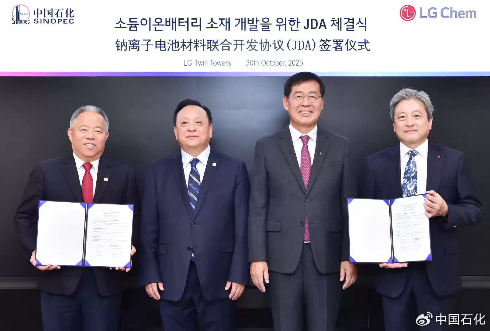 中国石化和 LG 化学宣布联合开发钠离子电池材料，加快商业化进程