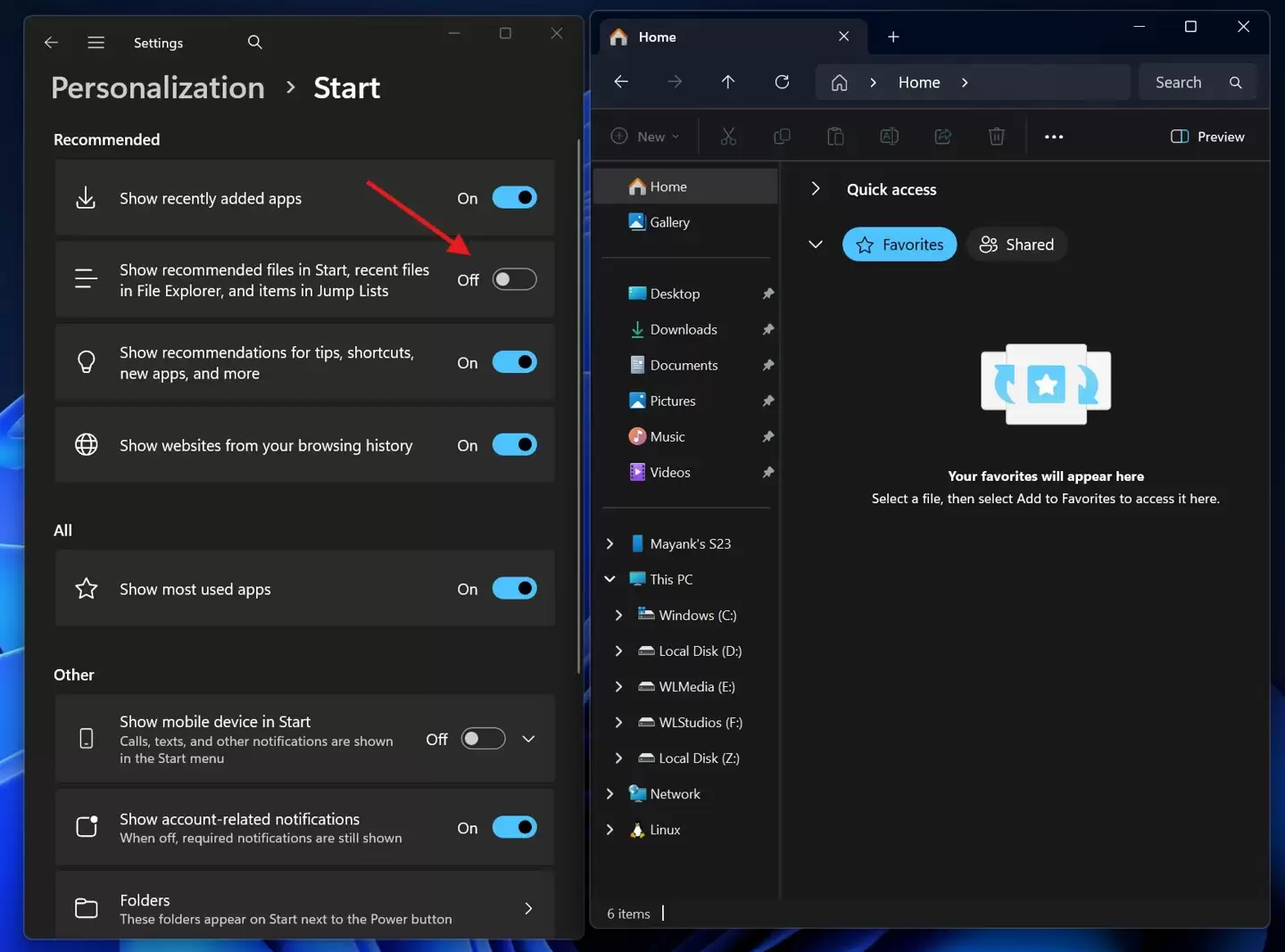 微软 Win11 可隐藏开始菜单推荐内容，换来两大核心功能