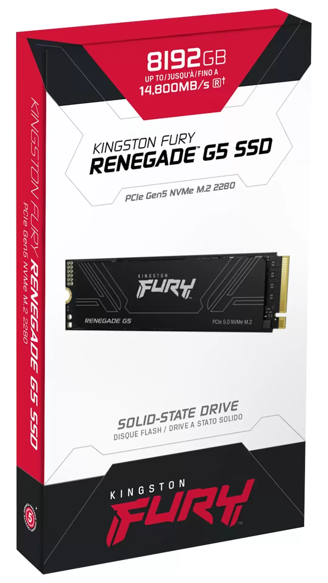 金士顿 FURY Renegade G5 固态硬盘 8TB 款上市，6399 元